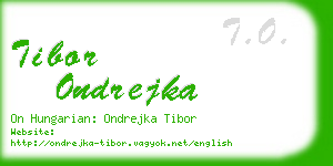 tibor ondrejka business card